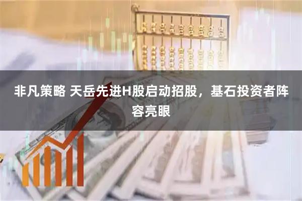 非凡策略 天岳先进H股启动招股，基石投资者阵容亮眼